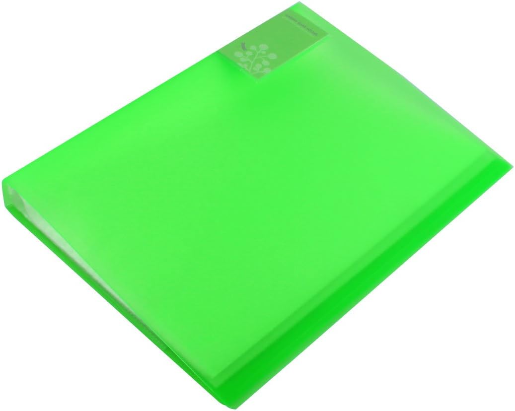 uxcell 60 Pockets Paper Display Book File, Size A4, Green
