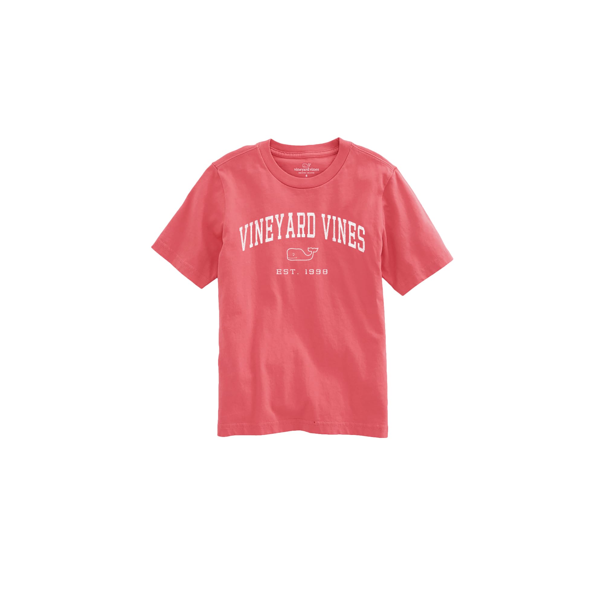 vineyard vines Boys’ Heritage Wash Short-Sleeve Tee, Sailors Red, Medium