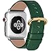 Fullmosa Leather Bands Compatible with Apple Watch 41mm 40mm 38mm 42mm 44mm 45mm 46mm 49mm Women Band Strap for iWatch Ultra 2/Ultra/10/9/8/7/6/5/4/3/2/1/SE2/SE, 42mm 41mm 40mm 38mm Dark Green
