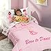 EVERYDAY KIDS 4 Piece Toddler Bedding Set -Born to Dance Ballerina- Includes Comforter, Flat Sheet, Fitted Sheet and Reversible Pillowcase