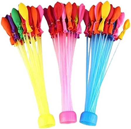 Deago -3 Bunchs Magic Instant Water Balloons , Rapid Refill Total 111 Colorful Water Balloons in One Minutes ,Summer Fun for Kit