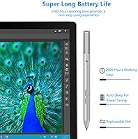 Pen Work With Surface Pro 7 Pro 6 Pro 5th Gen Pro 4 Pro 3 Surface Laptop Surface Book Surface Go 2500 Hours Working Time With Palm Rejection Sliver Amazon Sg Electronics