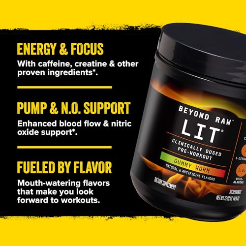 Beyond Raw LIT Pre-Workout - Fruit Punch (30 Servings)