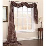 Leopard Sheer Curtains, 59 inches wide by 216