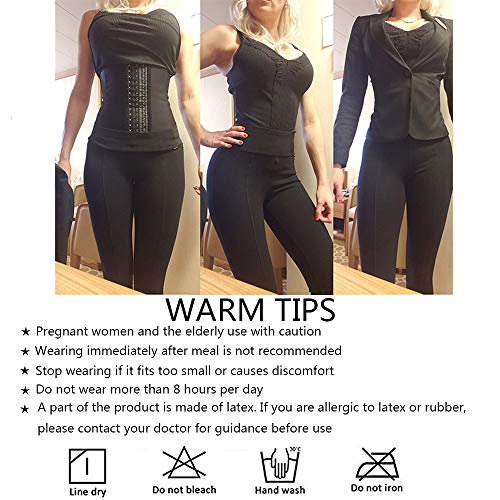 Waist Trainer for Women Corset Cincher Body Shaper Girdle Trimmer with Steel Bones Extender