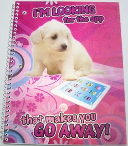 iDimension Poly Lenticular Cover Notebook ~ I'm Looking for the App that Makes You Go Away (70 Sheets, 140 Pages; 8" x 10.5")