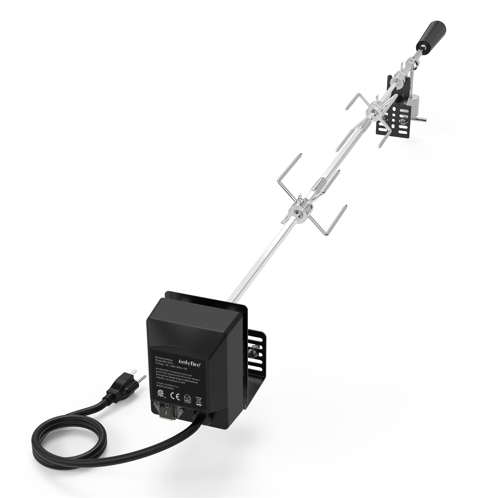 Photo 1 of (missing pieces) onlyfire Universal Rotisserie Kit BBQ Grilling Accessory Kit for Most 2 to 4 Burners Gas Grills - 32"-42" x 5/16" Standard Square Spit Rod