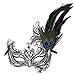 Masquerade Mask Princess Metal Rhinestone Peacock Feathers Party Mask
