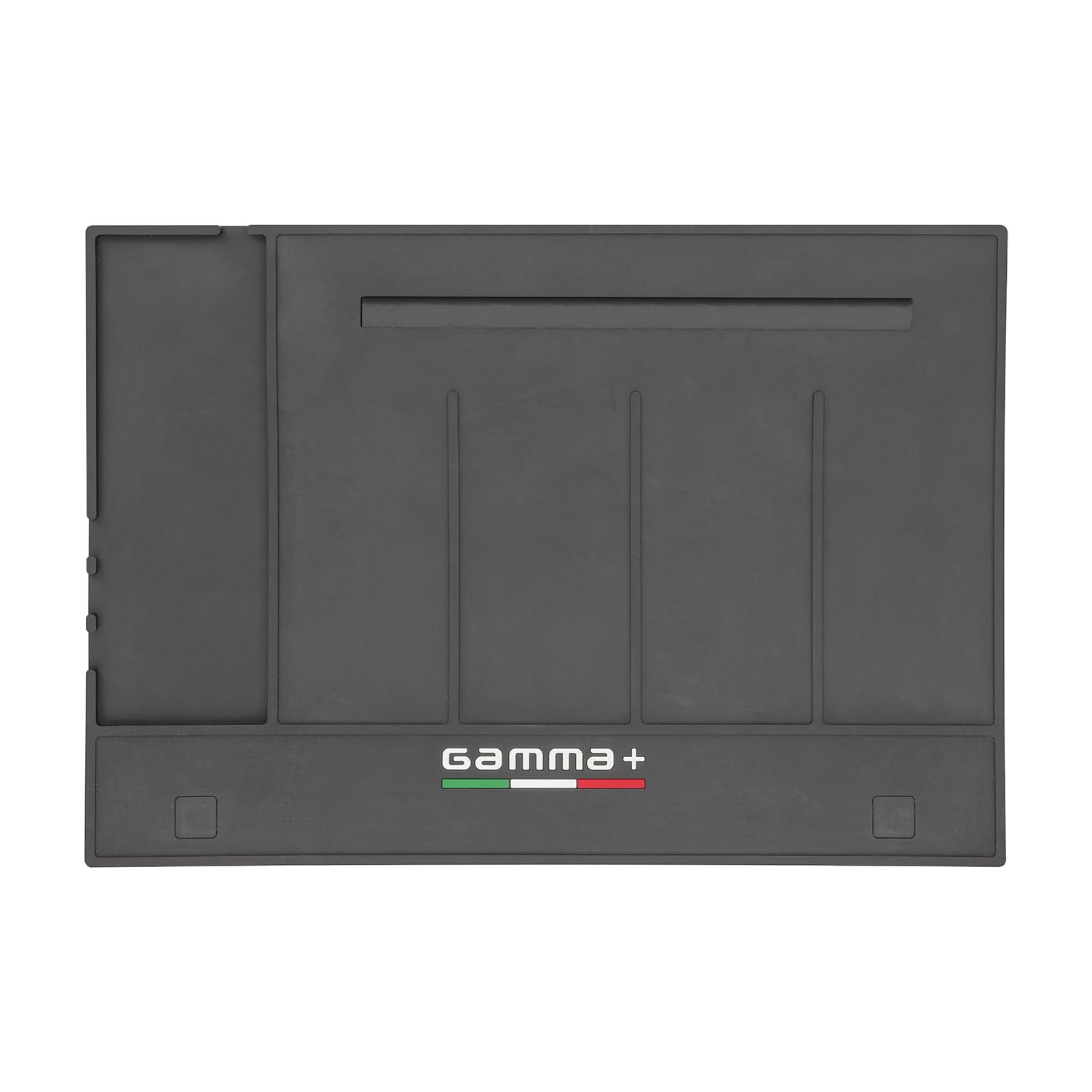GAMMA+ Barber Magnetic Mat and Station Organizer for Hair Clippers and Trimmers, 4 Slot AntiI-slip Surface, Heat and Water-Resistant