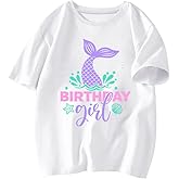Birthday Girl Tshirt Toddler Birthday Shirts Tees Little Kids Top Outfit Cotton Short Sleeve 2nd 3rd 4th 5th 6th 7th 8th