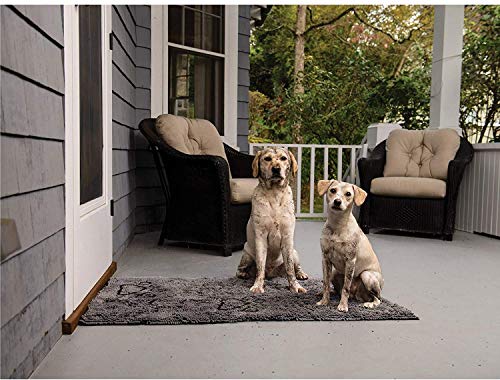 Dog Gone Smart Pet Products Dirty Dog Doormat, Large, Black Hue W/Light Grey