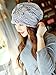 TAGOWELL Women Lace Flower Slouchy Beanie Hat Chemo Cancer Alopecia Turban Cap Gray