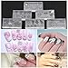 Miswilsi 6Pcs/set Clear Mixed Shapes Acrylic Template 3D Silicone DIY Manicure Nail Art Mold