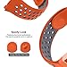 Fitbit Ionic Band, UMTELE Two-toned Perforated Replacement Strap Breathable Accessory Wristband with Quick Lock&Release Buckle for Fitbit Ionic Smart Watch, Small, Orange/Grey
