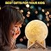 GPJOY Moon lamp, 3D Printing LED 16 Colors RGB Moon Night Light,Newest Upgrade Moon Night Light with Remote&Touch Control and Adjustable Brightness with Wooden Stand, Diameter 5.7 Inch