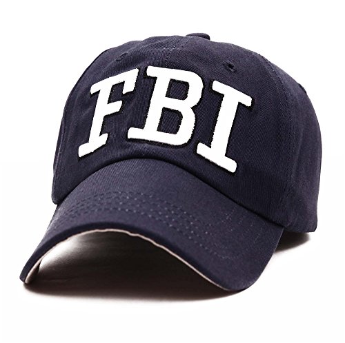 FBI Hats GEANBAYE 100% Cotton And Police Agent Hats For Men And Women (Navy)