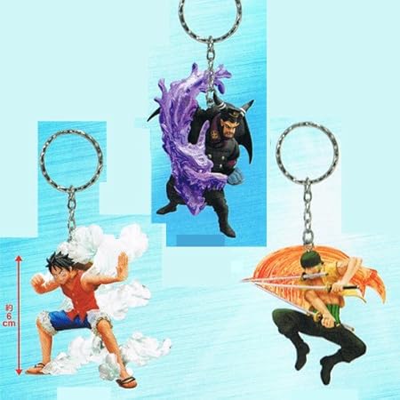Amazon One Piece ワンピース スーパーエフェクトフィギュアキーホルダー Vol 4 モンキー D ルフィ ロロノア ゾロ マゼラン 3種セット フィギュア ドール 通販