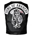 Sons Of Anarchy Official Vest with Patches Officially Licensed Jax Teller Samcro- Size Medium