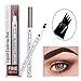 Tattoo Eyebrow Pen with Four Tips Waterproof Long Lasting Smudgeproof Tint Ink Brow Gel for Natural Eye Makeup(Chestnut)