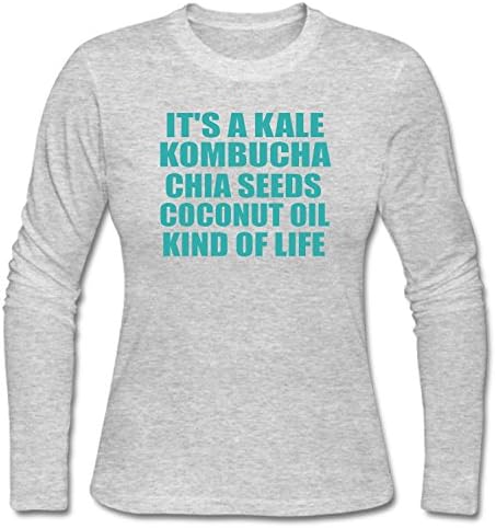 ZJING Women's It's A Kale Kombucha Chia Seeds Coconut Oil T-Shirt