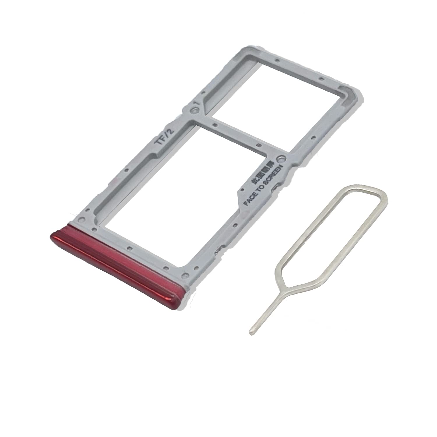 Eonpam Original DUAL SIM Card Slot Tray Holder Replacement for (Xiaomi Redmi Note 8 Pro) Incl SIM Pin (Orange)