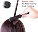 2pcs Detangling Brush Hairstyles Teasing Comb for Volume Hair, Rattail Comb Backcombing Brush for Fine Thin Hair - Black