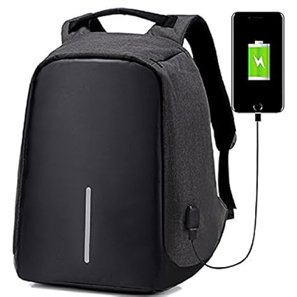 Piqancy Laptop Backpack, Kingsons Business Travel Computer Bag with USB Charging Port Anti-Theft Water Resistant for 15.6-Inch Laptop(Black)