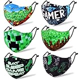 CIKIShield 6Pcs Washable Kids Cloth Face Mask Girls
