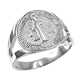 Religious Jewelry by LABLINGZ 10K White Gold Saint