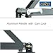 E-Autogrilles Rear Bumper with Tire Carrier and 2 Square 12W LED Lights for 07-17 Jeep Wrangler JK