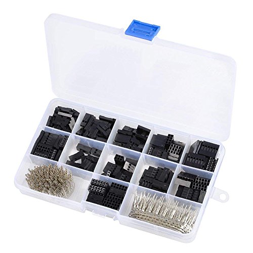 Eiechip 620pcs Pitch Connector 2.54mm, Cable Jumper Wire Pin Header