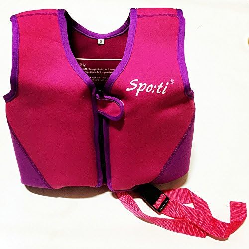 Rayma UPF 50+ Children Life Jacket Neoprene Wakeboard Boating Swim Flotation Life Vest Three Colors Available (Purple, Large)