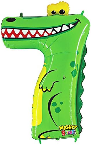 Betallic Zooloons Crocodile 40" Number '7' Foil Balloon