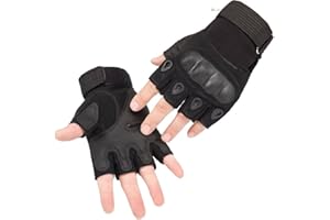 Boundless Performance Fingerless Knuckle Tactical Gloves - for Motorcycling, Hiking, Tactical Shooting, Hunting and Other Adventure | Airsoft Gloves
