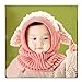 Iuhan Winter Baby Kids Girls Boys Warm Woolen Coif Hood Scarf Caps Hats (Pink)