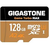 【for Switch 1 Only】 GIGASTONE 128GB Micro SD Card, 4K Game Turbo MAX, MicroSDXC Memory Card for Nintendo-Switch 1, R/W 160/120 MB/s, Action Camera, A2 4K UHS-I U3 C10【5-Years Data Recovery】