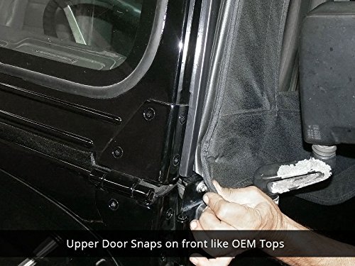 Sierra Offroad Soft Top Fits 1988-1995 Jeep Wrangler YJ 2DR, Includes Upper Door Skins, Sailcloth Vinyl, Black - Thumbnail 3