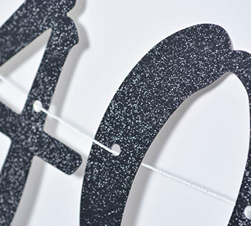 Happy-40th-Birthday-Banner-for-40th-Birthday-Party-Pre-Strung-Decorations-Gold-Black-Glitter
