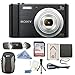 Sony W800/B DSC-W800/B DSCW800B 20 MP Digital Camera 5X Optical Zoom (Black) Bundle with 64GB SDHC Memory Card, Table top Tripod, Deluxe Case, and Microfiber Lens Cloth