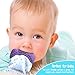 Baby Blu'z Soothing Silicone Teething Mitten with Travel Bag, Non Toxic 100% BPA Free, Ideal for Baby Shower Gift (Teal Blue)