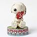 Peanuts by Jim Shore Snoopy Holding Heart Stone Resin Figurine, 4.25”