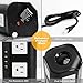 Zettaguard Mini 2-Outlet Travel Power Strip Surge Protector with USB Charger USB Charging Station (5-Port Smart, 40W/8A) and 5 Feet Power Cord, Black