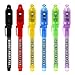 MALEDEN Invisible Ink Pen, 2018 Upgraded Spy Pen Invisible Ink Pen with UV Light Magic Marker for Secret Message and Kids Halloween Goodies Bags Toy (6pcs)