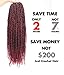 Leeven 1 Pack Pre-twisted Passion Twist Crochet Hair 22 Inch Ombre Color Hair for Passion Twist Braiding Curly Ends Hair Extensions 15 Roots/pack TBUG#