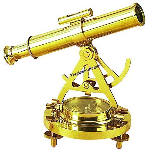 Thor Instruments.Co Alidade Telescope With Compass Nautical Antique Brass Marine Collectible Brass