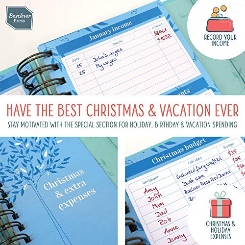 Boxclever Press Budget Book - Bill Organizer with Pockets. Monthly Planner with Expense Tracker to Manage Personal Finance. Undated Budget Planner Organizer for Cash Flow, Bills & More. 7'' x 5.3''