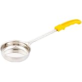 Restaurantware Met Lux 5 Ounce Portion Ladle 1 With Yellow Handle Portion Serving Spoon - Does Not Corrode Dishwashable Stainless Steel Portion Control Serving Utensil Multipurpose