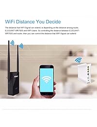 Extensor de rango WiFi, ELEGIANT 750 Mbps inalámbrico WiFi repetidor amplificador de señal Soporta Router Mode Repetidor punto de acceso, con alta ganancia Dual Antenas Externas y cobertura WiFi de 360 grados