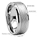 King Will CLASSIC 8mm Tungsten Ring Matte Brushed Finish Grooved Comfort Fit Polished Men's Wedding Band
