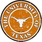 University of Texas Longhorns Collegiate Embossed Metal Circular Sign CS60100